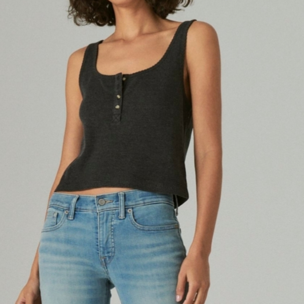 Lucky Brand Waffle knit tank top